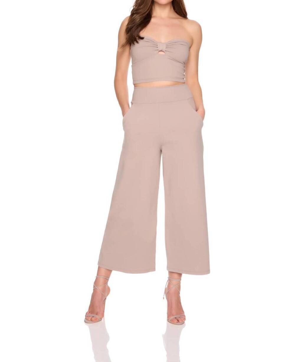 NEW SUSANA MONACO cinched cut out tube top in sandstone